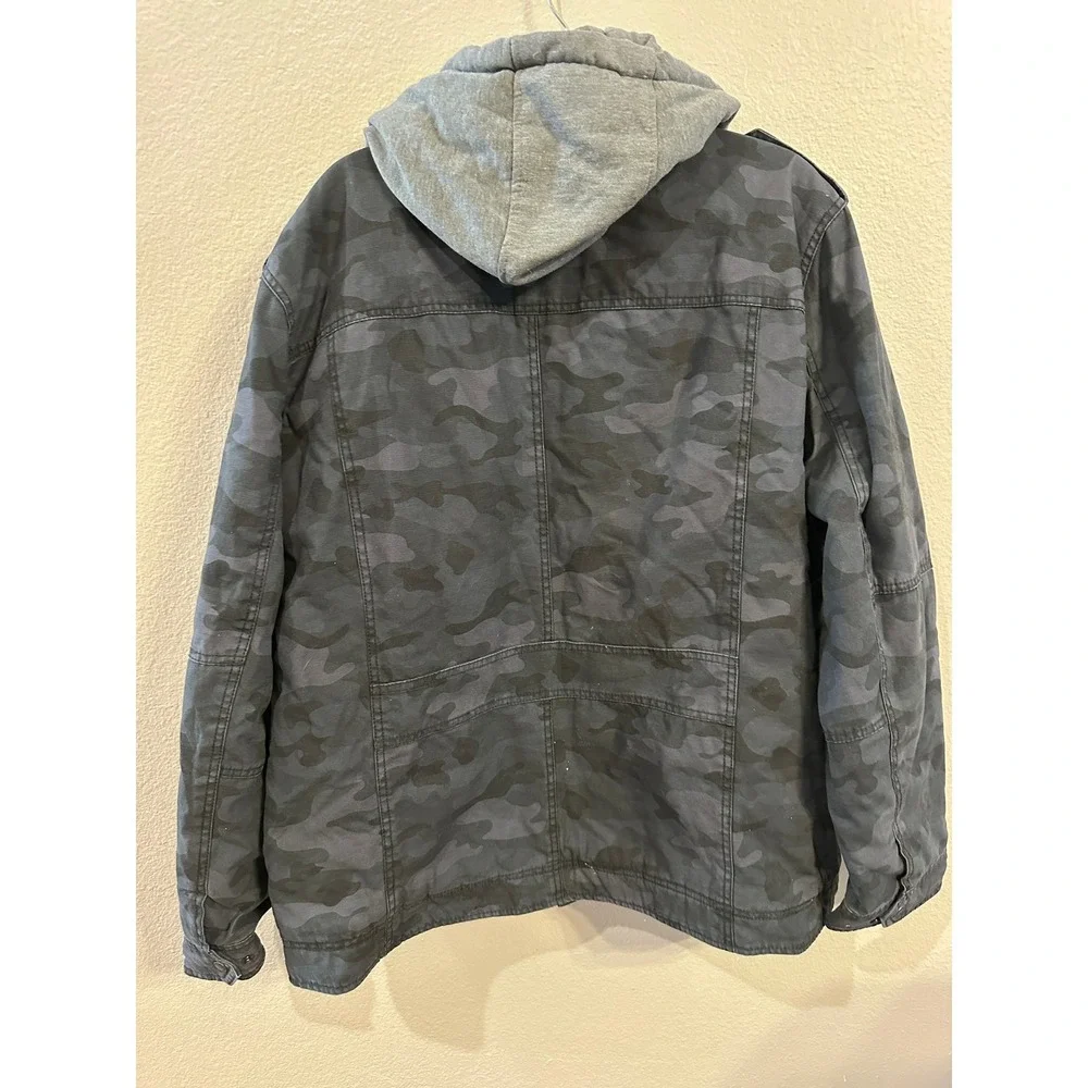 Levi's‎ Camo Print Hooded Military Jacket Sherpa Lined XXL